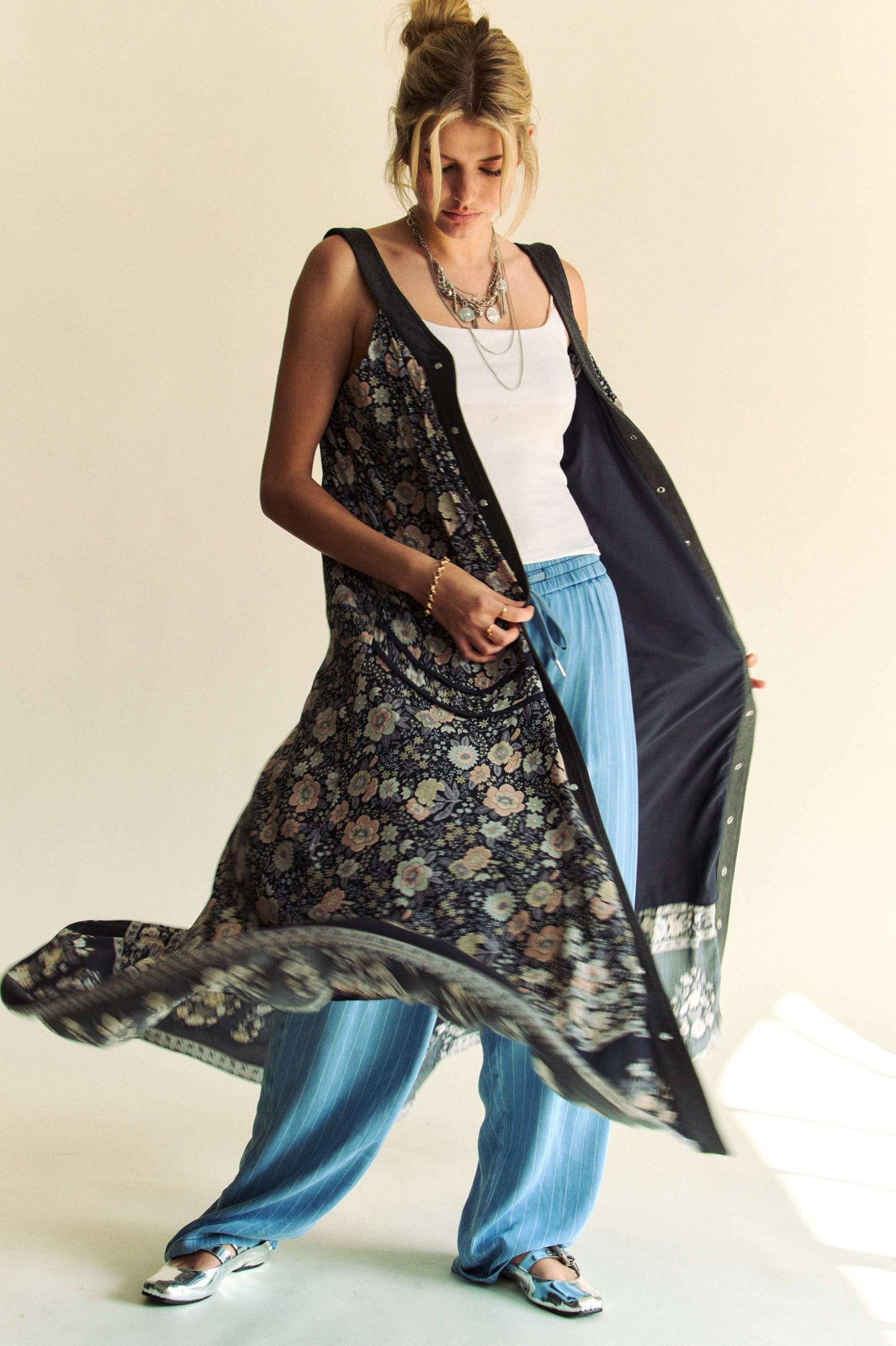 Mixed Floral Border Print Maxi Dress – Wear 3 Ways!