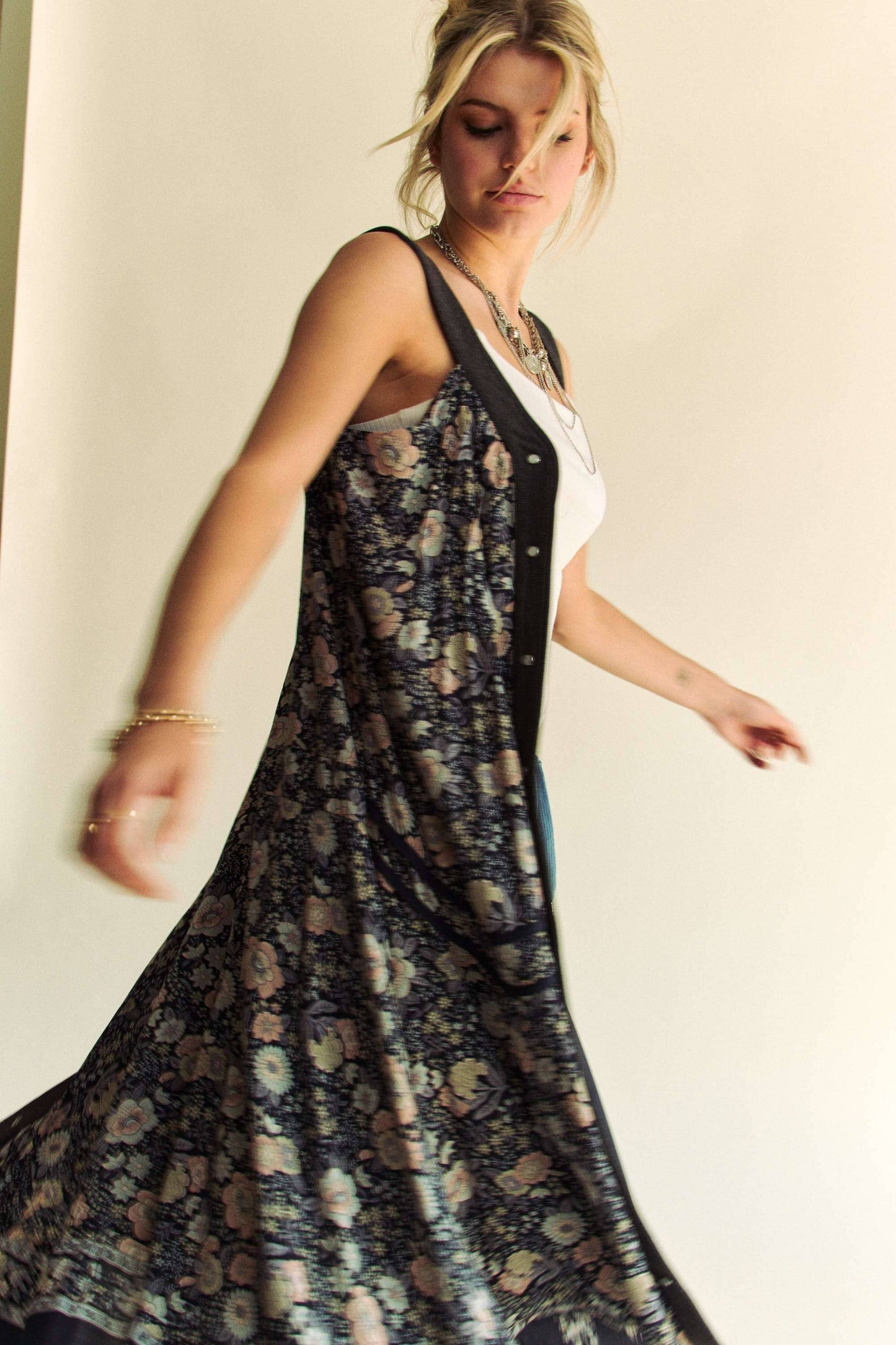 Mixed Floral Border Print Maxi Dress – Wear 3 Ways!