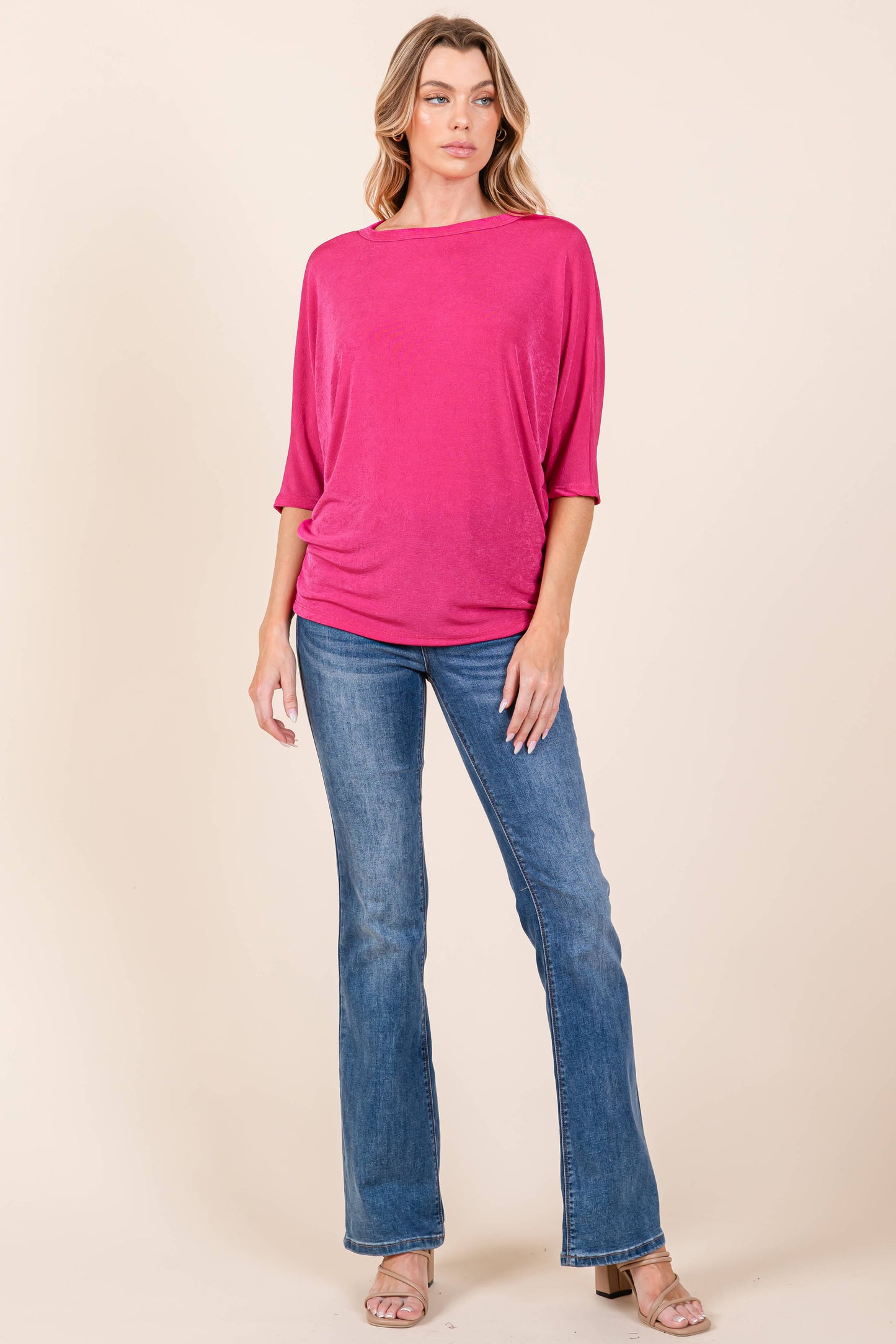 Hot Pink Dolman Top