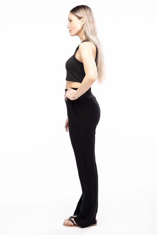 Black Modal Scuba Pants
