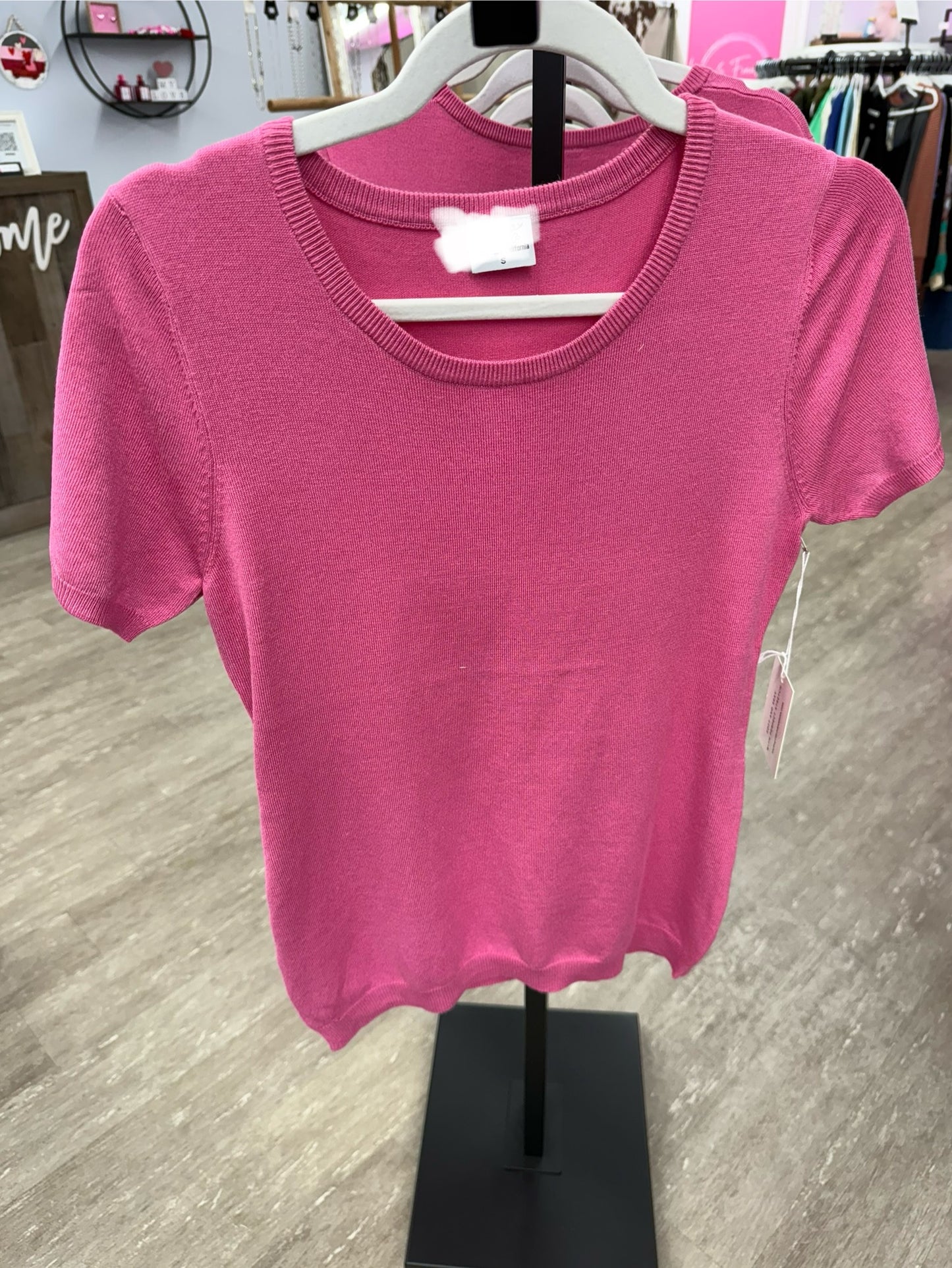 Crewneck Short Sleeve Sweater