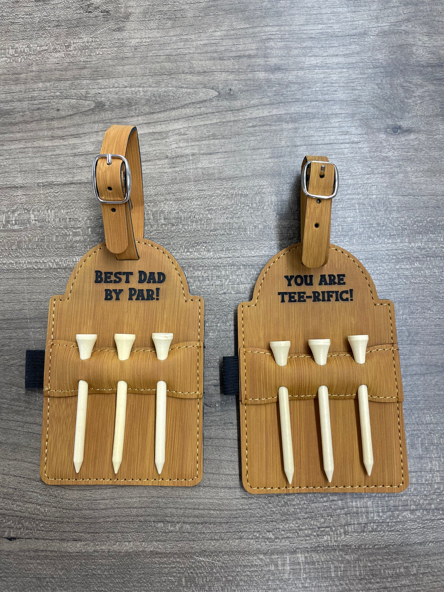 Laser Engraved Golf Bag Tee Attachment