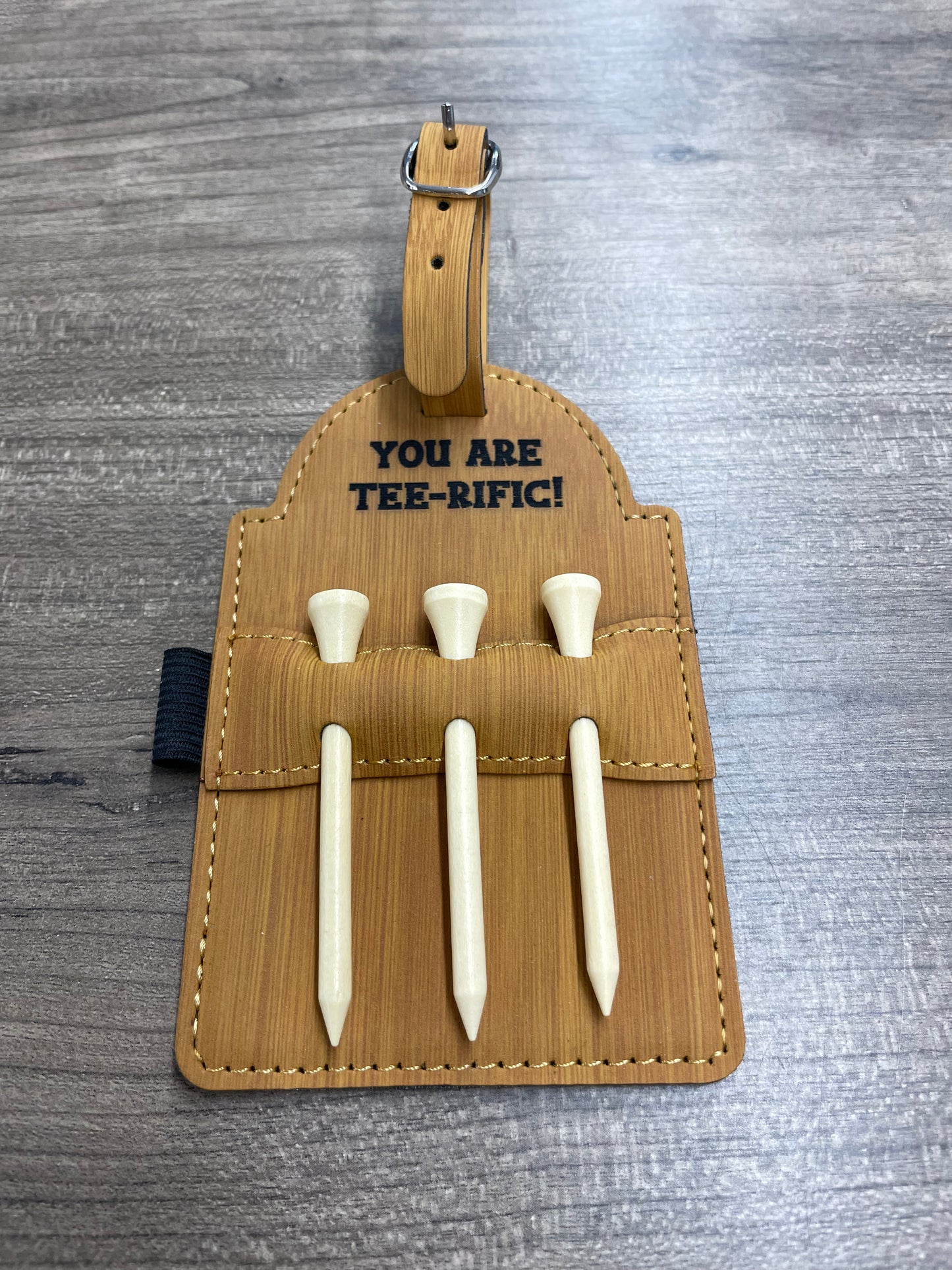 Laser Engraved Golf Bag Tee Attachment