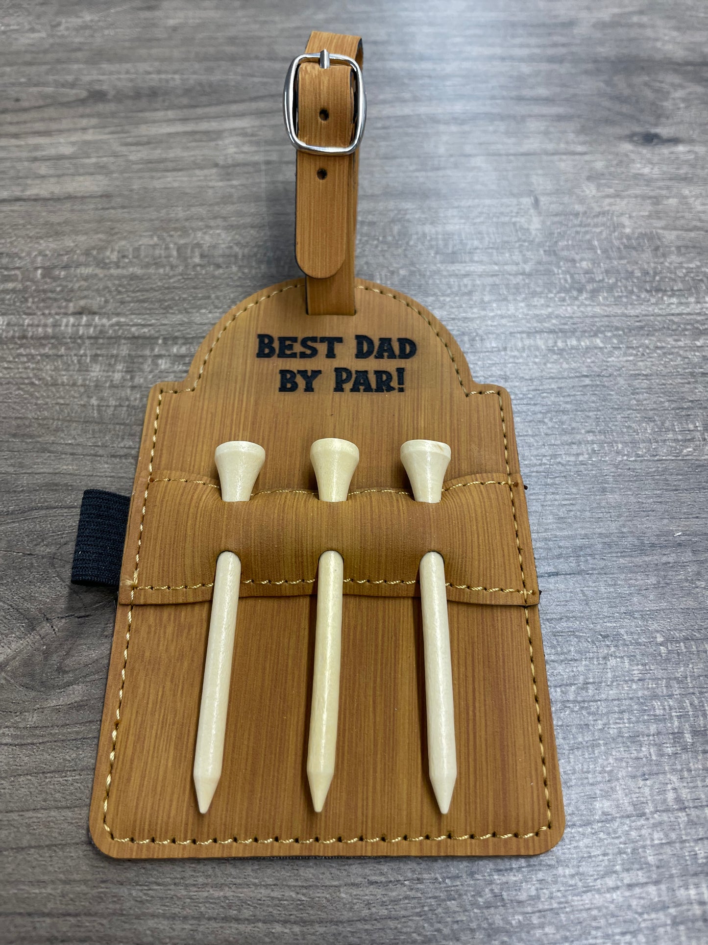 Laser Engraved Golf Bag Tee Attachment