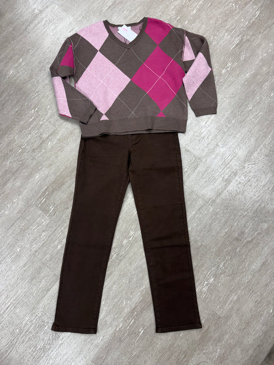 Dark Chocolate Straight Leg Jeans