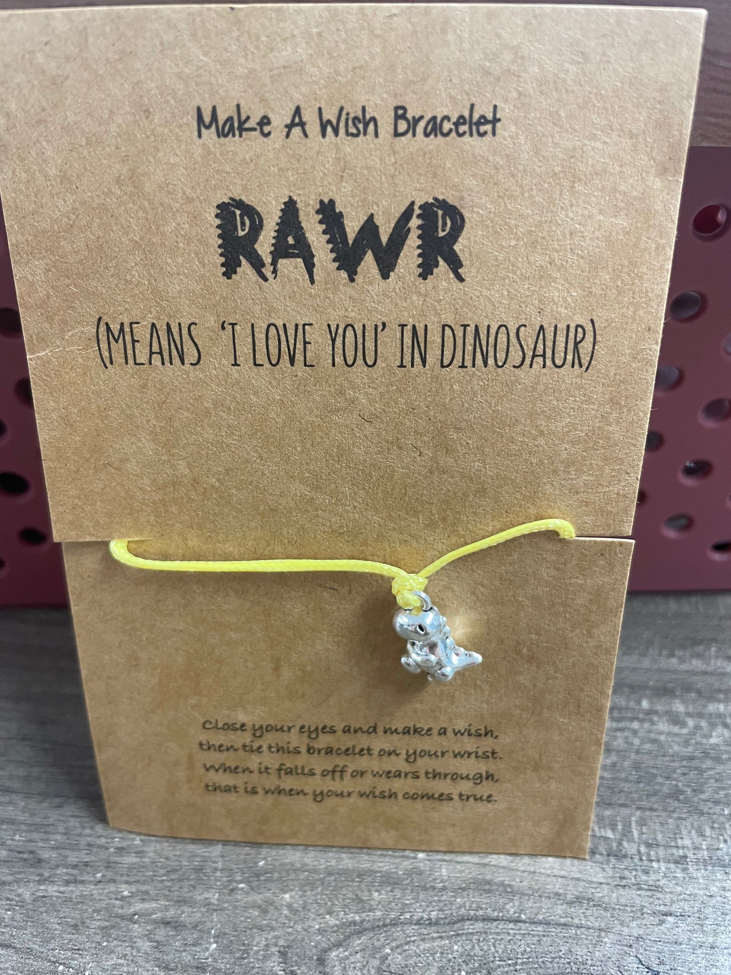 RAWR Dino Make a Wish Bracelet