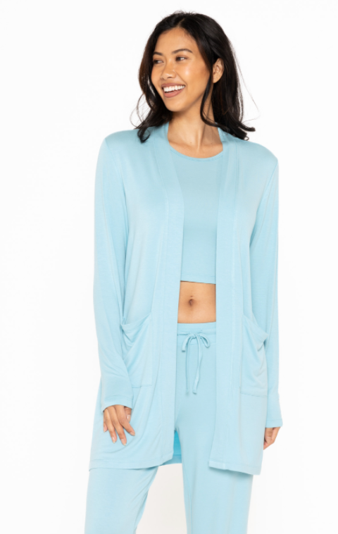 Lounge Open Front Terry Cardigan