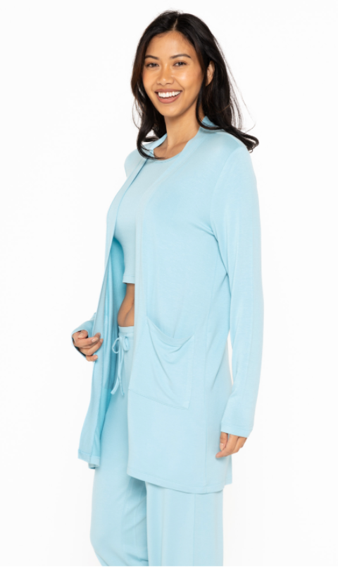 Lounge Open Front Terry Cardigan