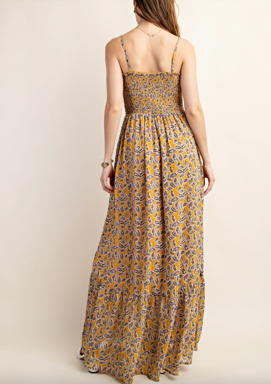 Mustard Floral Maxi