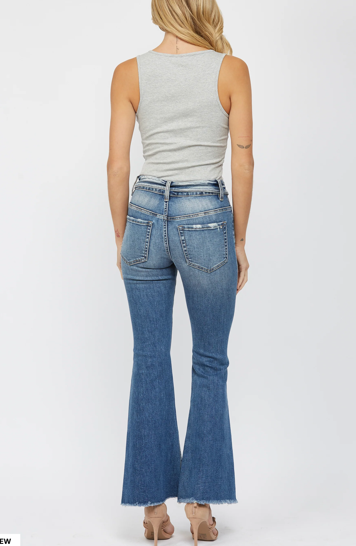 Mica Fold Over Waist Flare Jean