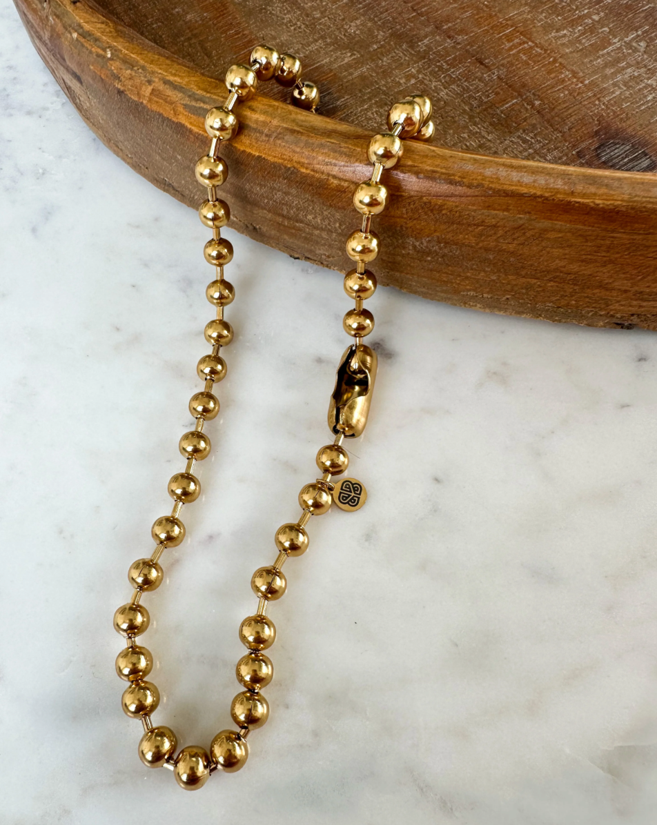 Ball Chain Necklace & Bracelet Set