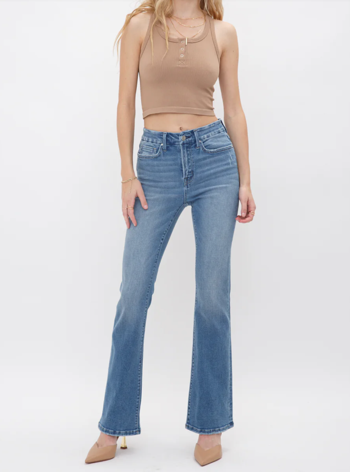 Mica High Rise Boot Cut Jeans