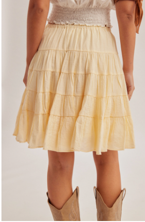 Golden Hour Tiered Midi Skirt