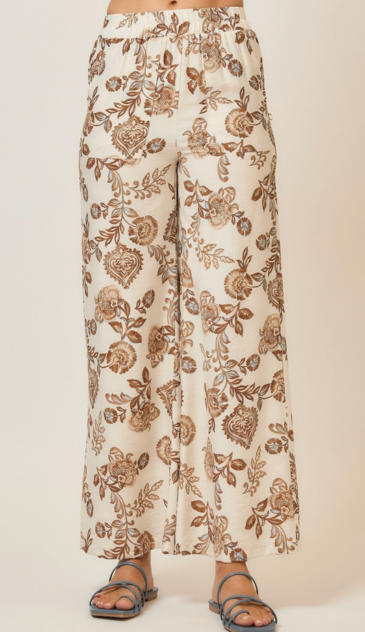 Painted Petals Wide Leg Pants