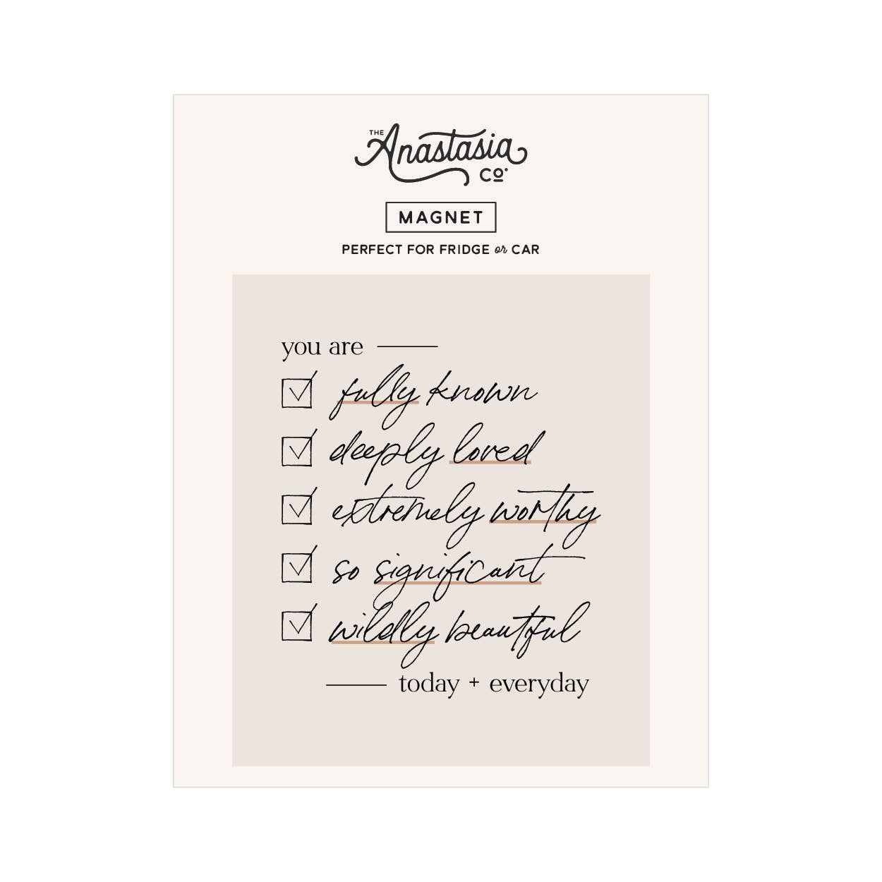 You are Fully Known Checklist Magnet