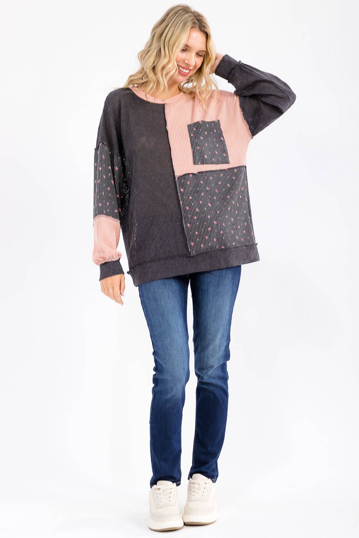Patchwork Pullover Top
