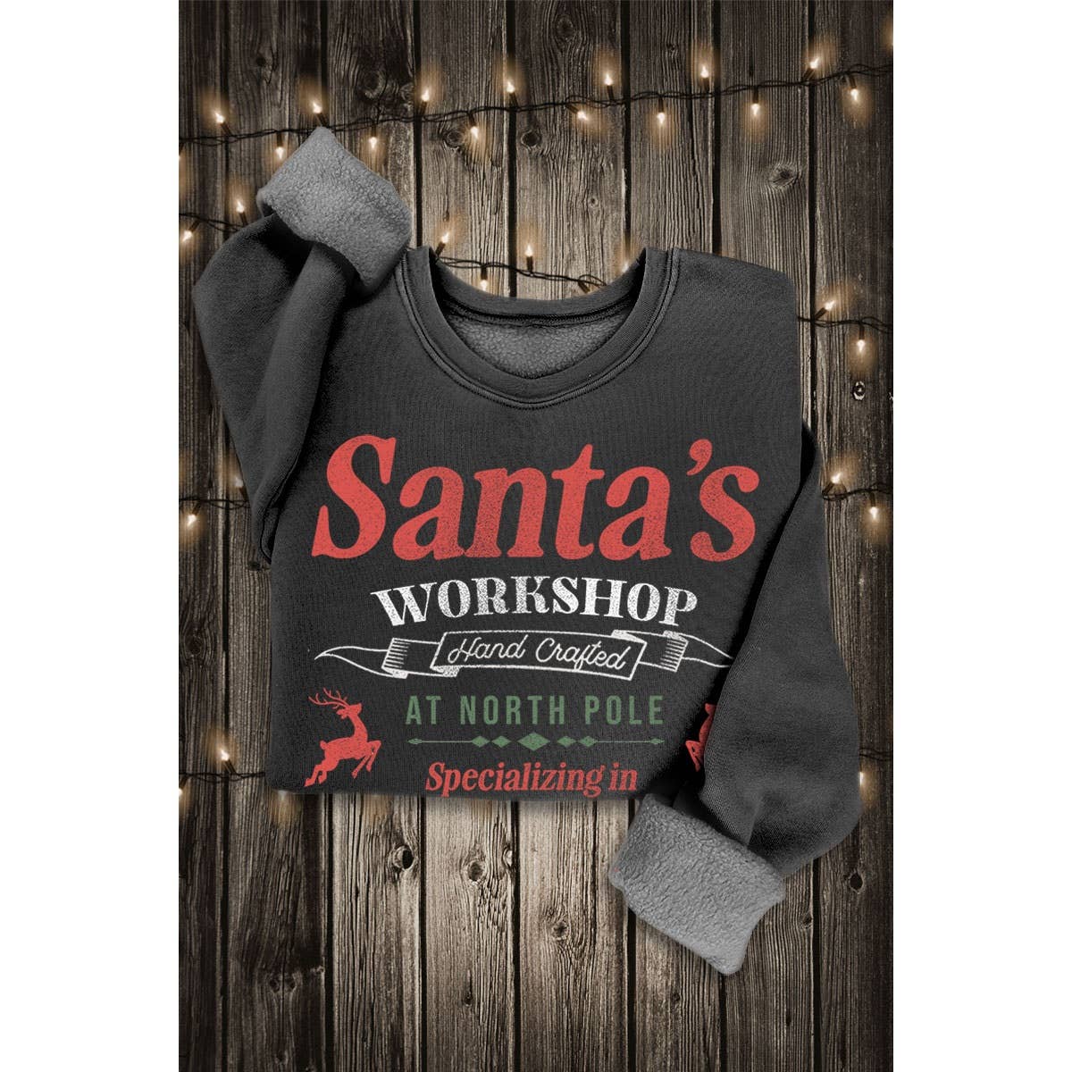 Santa’s Workshop Vintage Graphic Sweatshirt