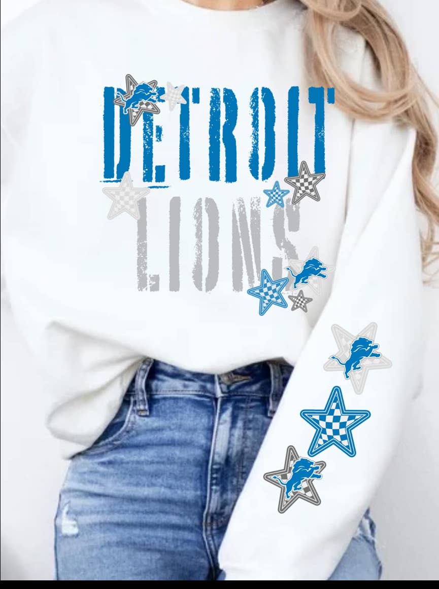 Detroit Lions White Sweatshirt