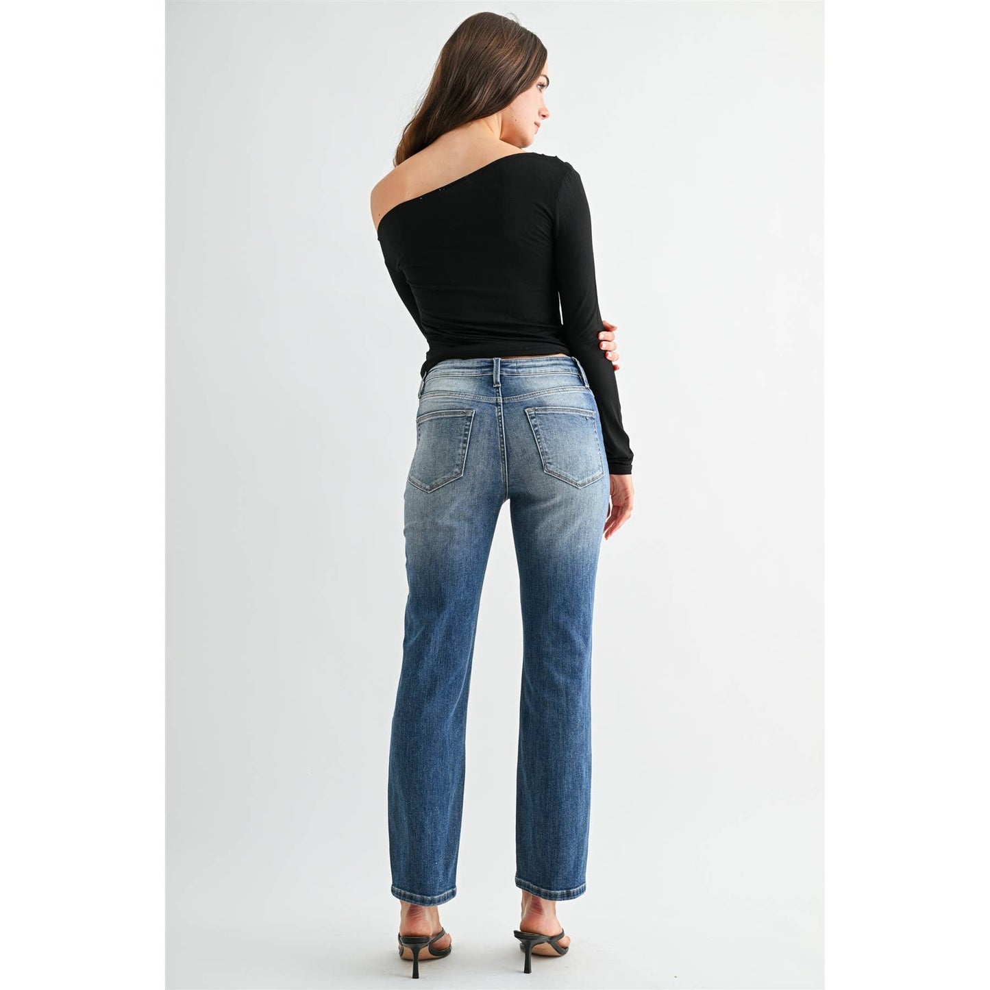 Twisted Up Straight Leg Jeans