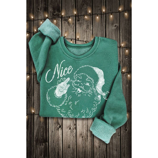 Nice Until Proven Naughty Vintage Graphic Sweatshirt