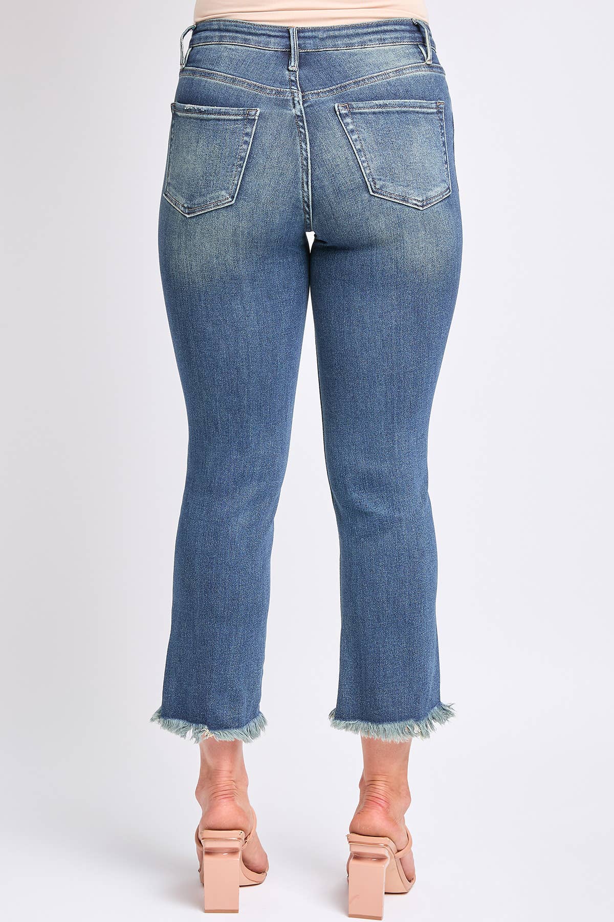 High Rise Cropped Kick Flare Jeans