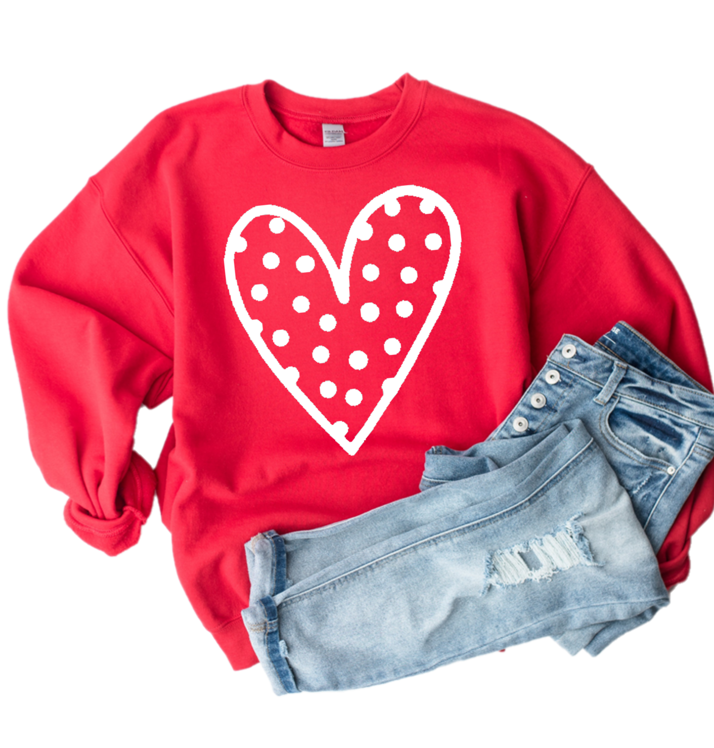 Dot Heart Valentine Sweatshirt