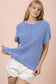 Sky Blue Mineral Washed Knit Top