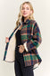 Plaid Sherpa-Lined Button Down Shacket