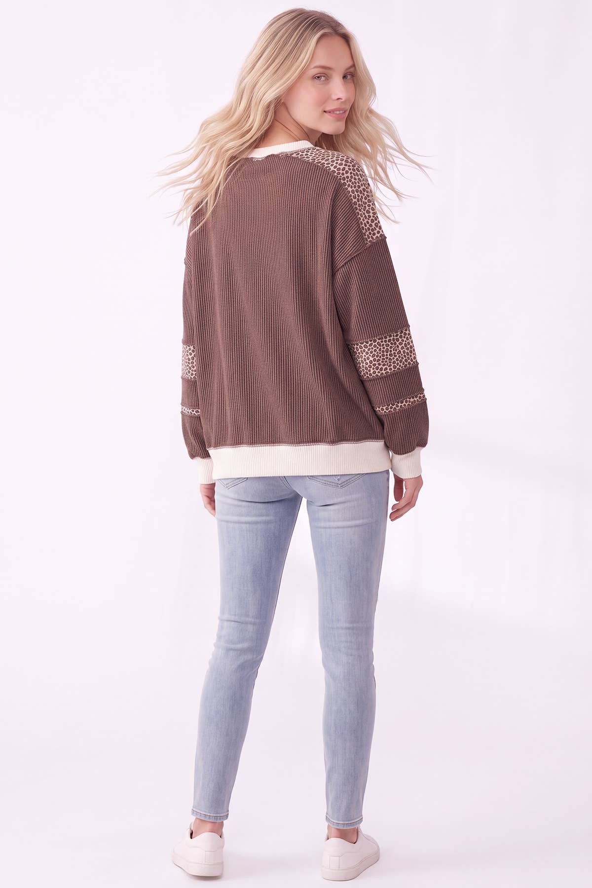 Wild Side Leopard Contrast Top