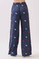Patriotic Dog Print Wide-Leg Lounge Pants