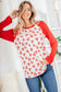 Valentine Scribble Heart Contrast Top