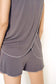 Grey Modal Contrast Shorts