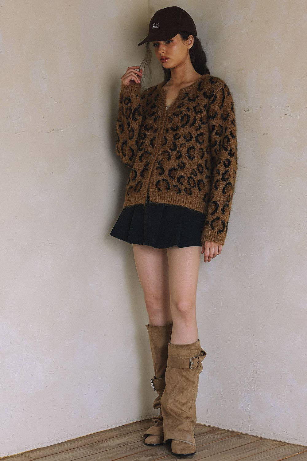 Wild About You Leopard Button-Down Sweater