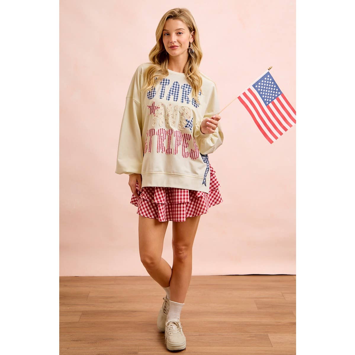 Stars & Stripes Patch Sweatshirt