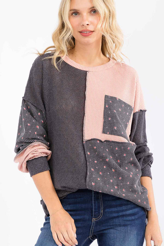 Patchwork Pullover Top
