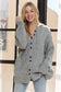 Oversized Hooded Button-Down Cardigan – Grey