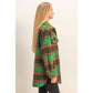 Fuzzy Mohair-Look Plaid Shacket