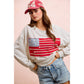 American Flag Patch Long Sleeve Top