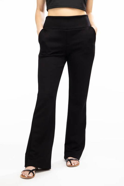 Black Modal Scuba Pants