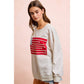 American Flag Patch Long Sleeve Top
