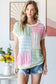 Textured Color Block Patchwork Top