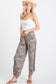 Leopard Print Split Side Pants