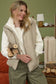 Zip-Up High Collar Quilted Fleece-Lined Puffer Vest