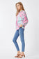 Mint & Pink Floral Hoodie