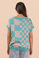 Dolman Sleeve Checkered Sweater Top