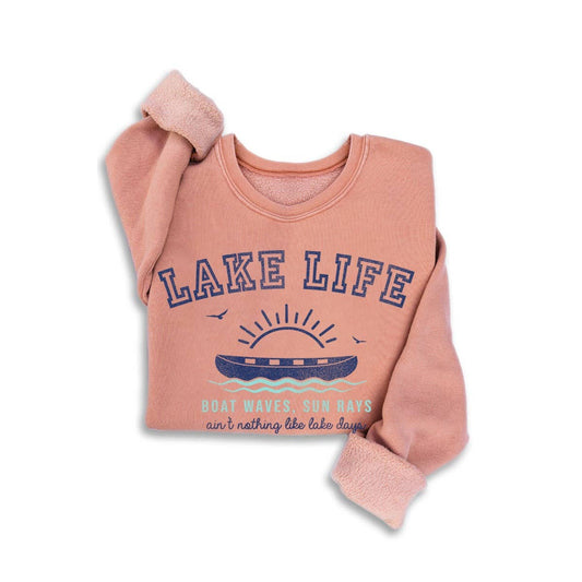 Peachy Lake Days Sweatshirt