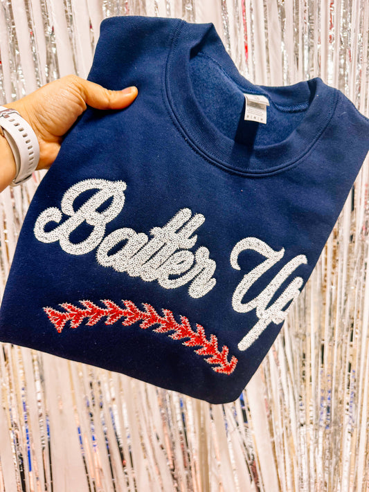 Batter Up Glitter Sweatshirt