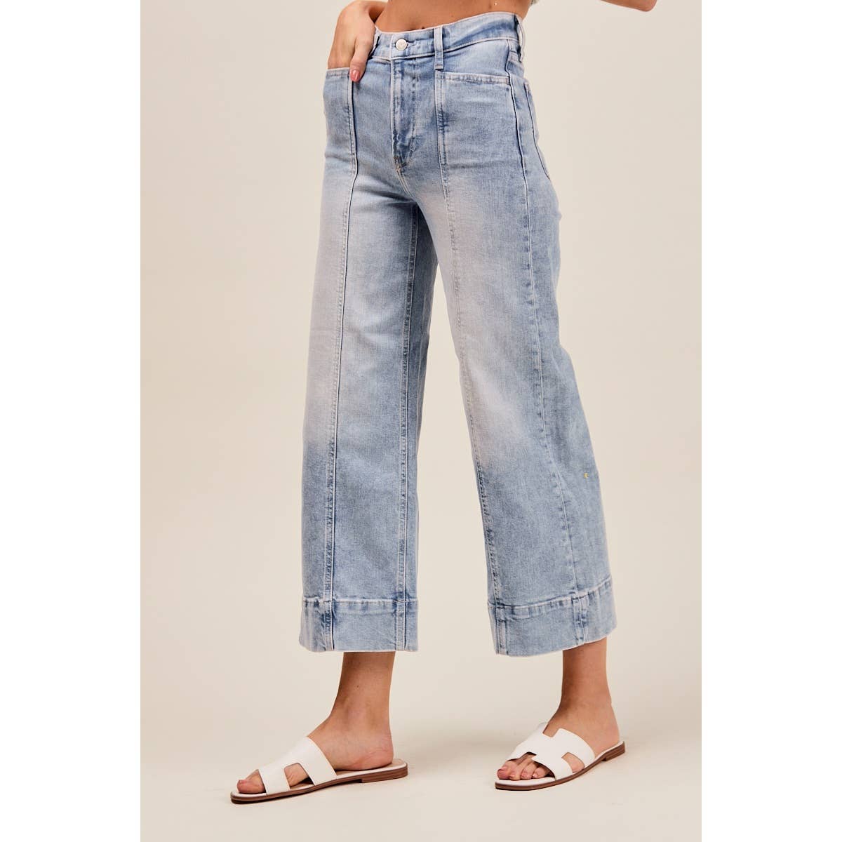Easy Days Mid Rise Wide Leg Denim Jeans
