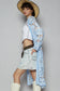 V-Neck Long Sleeve Crochet Knit Weave Cardigan