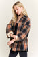 Plaid Sherpa-Lined Button Down Shacket